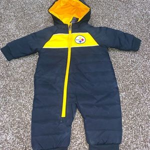 12 month Steelers snow bodysuit